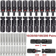 10/20/50/100/200 Pairs Male Female Solar Cable Connectors For DIY Solar Panel US picture