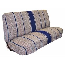 West Coast Auto Baja Saddle Blanket Full Size Bench Seat Cover Blue Pockets picture