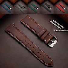 Leather Watch Band 18mm 20mm 22mm 24mm Quick Release Replacement Watch Strap picture