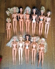 Lot of 12 Vintage Barbie Dolls Nude Mixed Eras picture