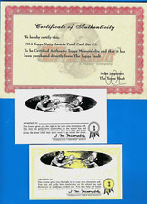 TOPPS VAULT 1964 NUTTY AWARDS NO.3 PROOF CARD SET OF 2 BLANK BACKS W/COA picture