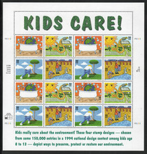 ALLY'S STAMPS US Scott #2951-4 32c Kid’s Environment Pane [20] MNH F/VF [FP-33] picture