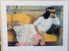 Herb Kane Signed Lithograph On the Veranda Vintage Hawaii Art Limited Edition... picture