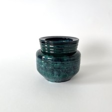 Fernand Lacaf Deep Blue Glazed Ceramic Covered Pot, 1950s picture