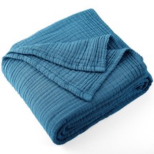 100% Cotton Muslin Throw Blanket 90