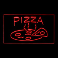 110005 OPEN Nice Pizza Cafe Restaurant Take Away Display LED Light Neon Sign picture