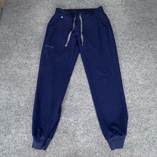 FIGS Zamora Jogger Scrub Pants Womens Small Navy Blue Medical Healthcare Uniform picture