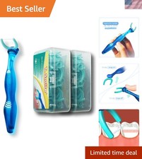 NoFuss Dental Flosser Kit - 5-Inch Ergonomic Handle & 100 Refills for Easy Use picture