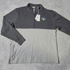 tasc Performance Mens L Venture Fleece 1/2 Zip Gray Colorblock Pullover TM750H picture