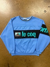Vintage 80s Le Coq Sportif Sweatshirt Men’s Large Crewneck Color Block Logo picture