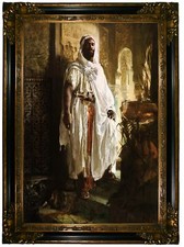 Charlemont The Moorish Chief 1878 Wood Framed Canvas Print Repro 19x28 picture