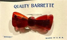 Vintage Amber Girls Hair Barrette Made in USA by “Goody” c-1950s - Original Card picture