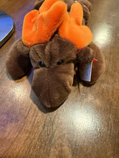 Ty Beanie Babies Chocolate the Moose Plush Style 4015 Vintage 1993 Korean 4 Line picture