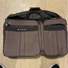 VTG. SAMSONITE SILHOUETTE 4 TWEED CARRY ON TRAVEL BAG LUGGAGE GRAY - PINK 1987 picture