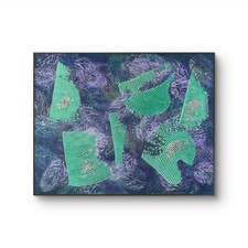 Original Geometric 11x14 Acrylic Canvas Painting Signed Colorful Home Decor Art picture