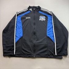 San Jose Earthquakes Jacket Mens XL Black Adidas MLS Soccer Climalite Full Zip picture