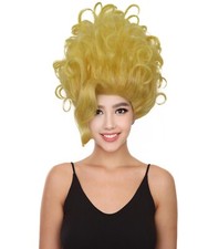 Women’s Yellow Princess Troll Wig – Cascading Loose Wavy Cosplay Costume picture
