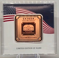 Geiger Edelmetalle 50 g 0.9999 Fine Copper Bar Schloss Guldengossa picture