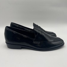 Women’s Saks Fifth Avenue maire Black Patent Loafers Size 11 picture
