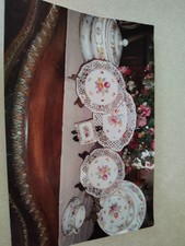 Schumann Bavaria Empress Dresden FloralCream Soup Bowls & Saucers - 6 pc Antique picture