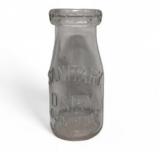 Half Pint Sanitary Dairy Company Milk Bottle  — VINTAGE picture