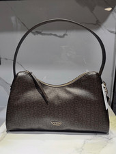 GUESS Dark Brown Signature Shoulder Bag picture