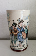 Antique Villeroy & Boch Wandering Musicians Beer Tumbler Beaker Mettlach Germany picture