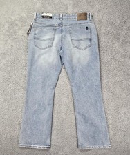 Buffalo David Bitton King Slim Boot Jeans Men’s 34x30 Light Wash Stretch NWT picture