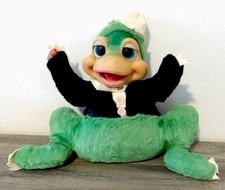 Vintage Rushton Rubber Face Plush Tuxedo Frog picture