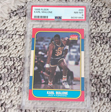 Fleer 1986 Karl Malone #68 PSA 8 NM-MT Utah Jazz Basketball Card picture