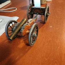DAHLGREN 1861Vintage Cast Iron Cannon Artillery Carriage Spoked Wheels Wheels picture
