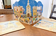 Vintage E.O. & Co Sweden 3D Pop Up Advent Calendar Christmas Village NOS picture