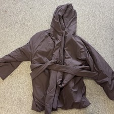 NWOT SKIMS x Nike Woven Nylon Cozy Wrap Coat Phoenix Belted Hooded Oversized  L picture