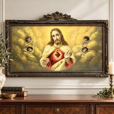 Vintage Sacred Heart of Jesus Framed Print 30