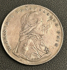 1791 AUSTRIAN Salzburg Colloredo- Patron of Mozart - SILVER Thaler coin picture