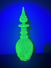 uranium  Vaseline bohemian czech 1800's Decanter picture