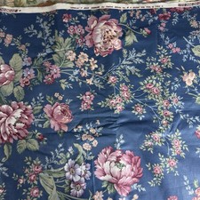 Vtg Joan Kessler “Amelia” Floral Fabric ☆  3 + Yards ☆ Uncut Brand New 56” Wide picture