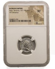 NGC ( XF ) Roman AR Denarius Septimius Severus AD193 - 211 NGC Certified Ancient picture
