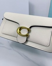 COACH F73995 Tabby Shoulder Bag 26 White Polished Pebble Leather  Ships from US picture
