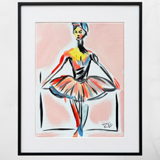 EMBRY Original Modern Acrylic 11x14 Ballet Painting 