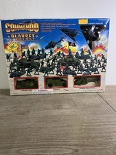 VINTAGE REDBOX COMMANDO PLAYSET ARMY MEN STEALTH FIGHTER TANK HELICOPTER HUMMER picture