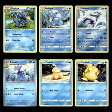 6x Golduck Lot 34 Black White Boundaries Crossed Pokemon Cards Collection Set picture