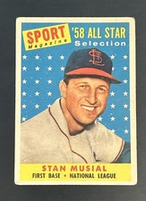 Well Centered 1958 Topps 58 All Star Selection Stan Musial #476 Great Color picture
