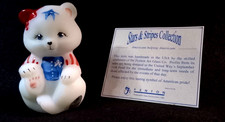 Fenton Patriotic Bear Signed NIB picture
