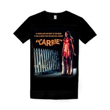 CARRIE 50TH ANNIVERSARY - Black T-Shirt Sizes S - 5XL -Horror Movie Art picture