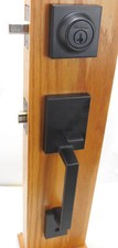 Kwikset Amador Handleset with Hollis Lever Matte Black 687AMDXHSL514 #83b picture
