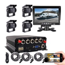 1080P 4CH GPS WIFI Truck DVR MDVR IR Remote View Camera Video Record 7