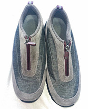 Lands' End Women's Gray Slip-On Comfort Shoes Zipper US 9.5 B EU 41 UK 7.5 picture