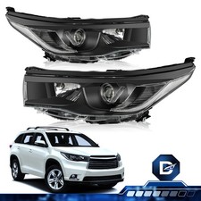 For 2014-2016 Toyota Highlander Black Housing Clear Corner Projector Headlights picture
