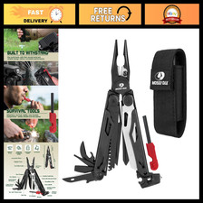 19-in-1 Stainless Steel Multitool Pliers, Survival Gear with Fire Starter & Shea picture